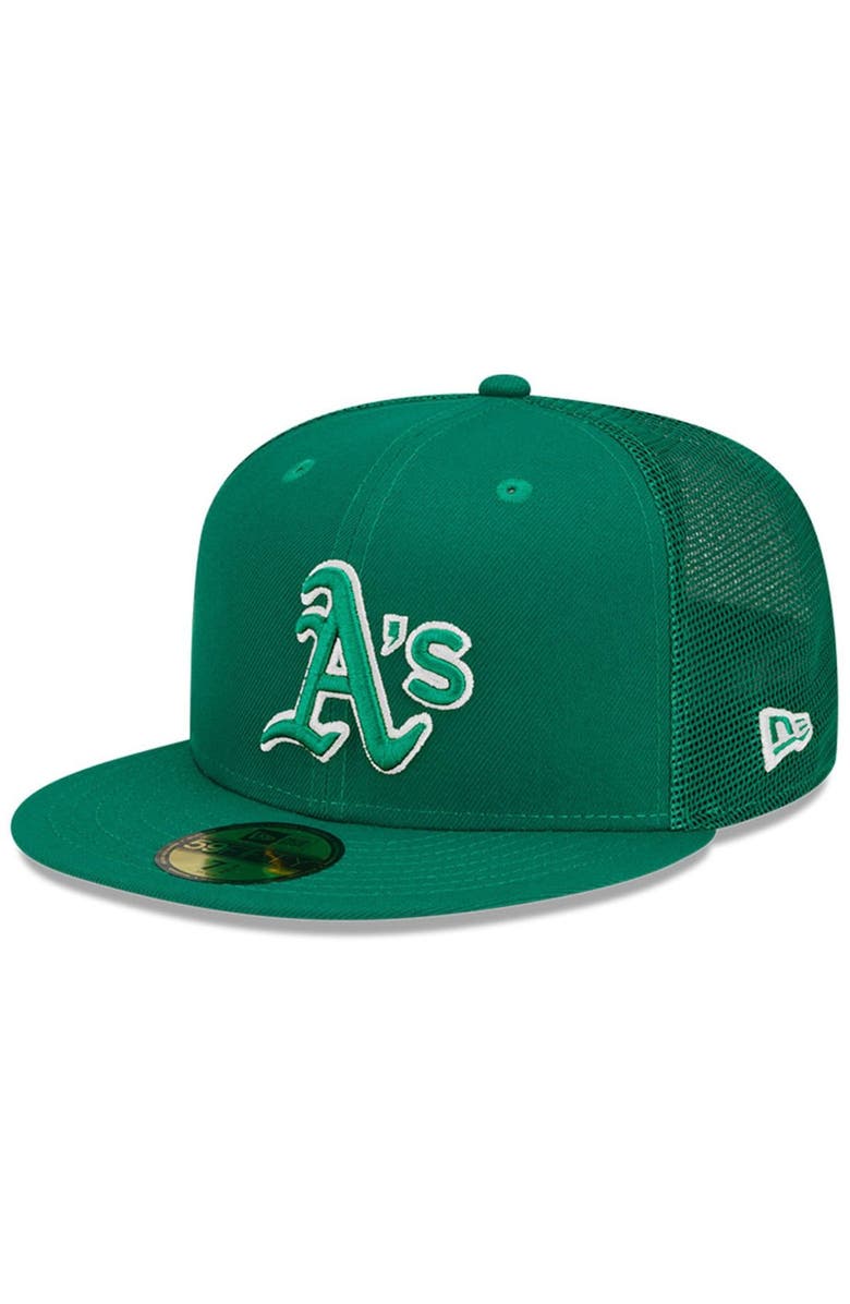 New Era Men's New Era Green Oakland Athletics 2022 St. Patrick's Day 59FIFTY Fitted Hat, Main, color, 