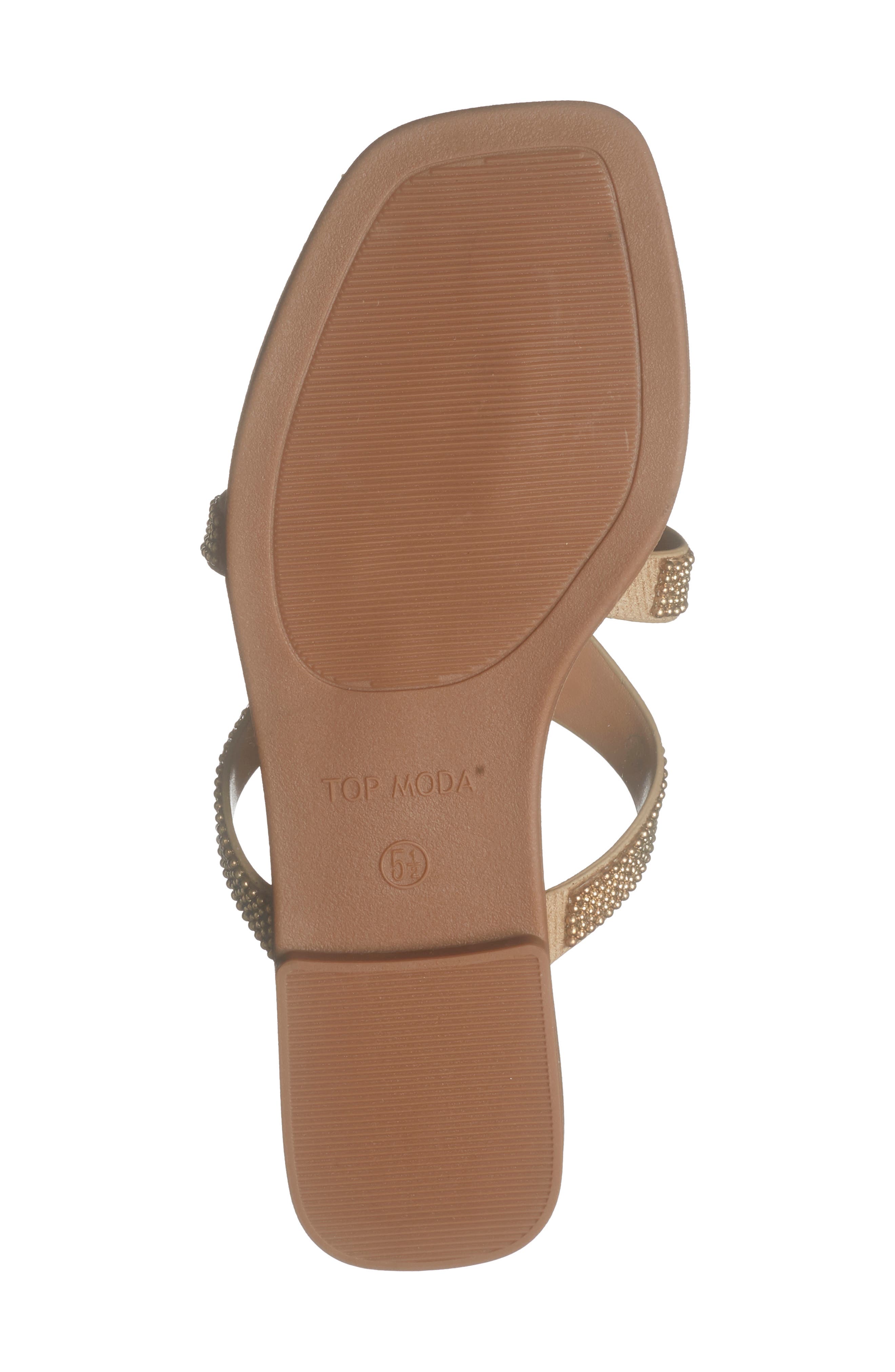 TOP MODA Autumn Sandal, Alternate, color, Gold Met