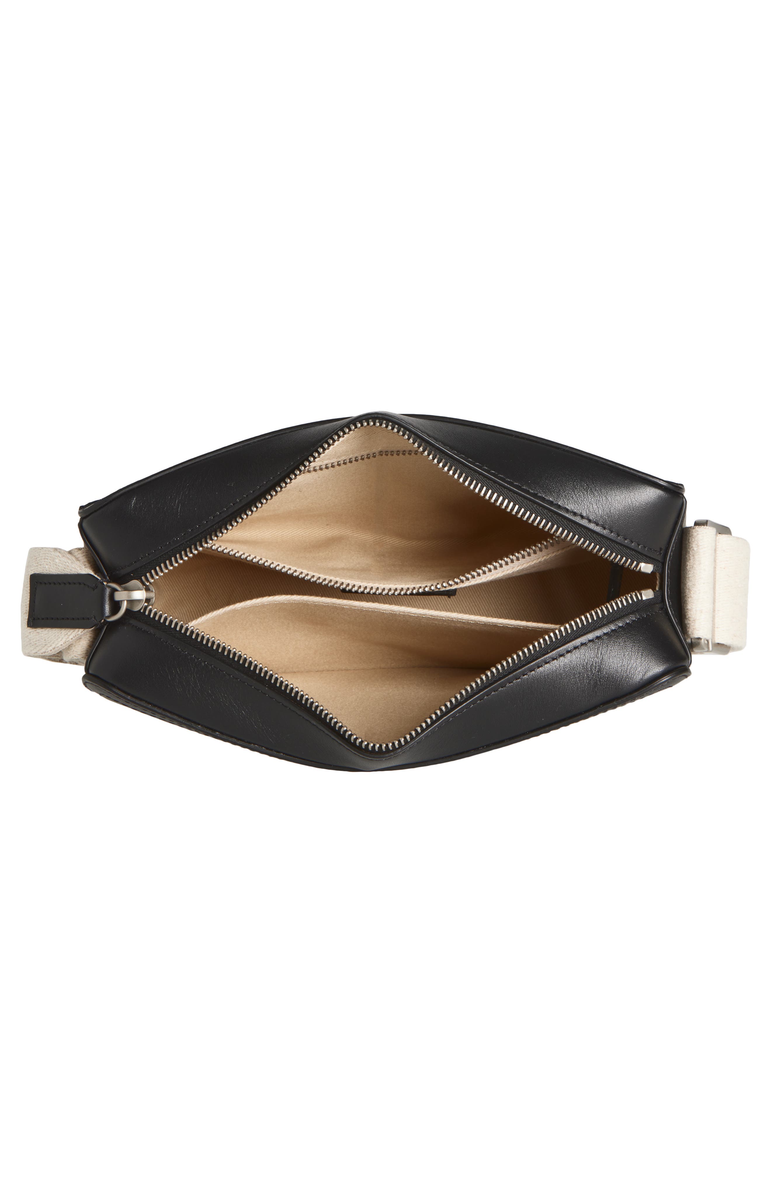 Jacquemus Le Cuerda Horizontal Leather Shoulder Bag, Alternate, color, Black 990
