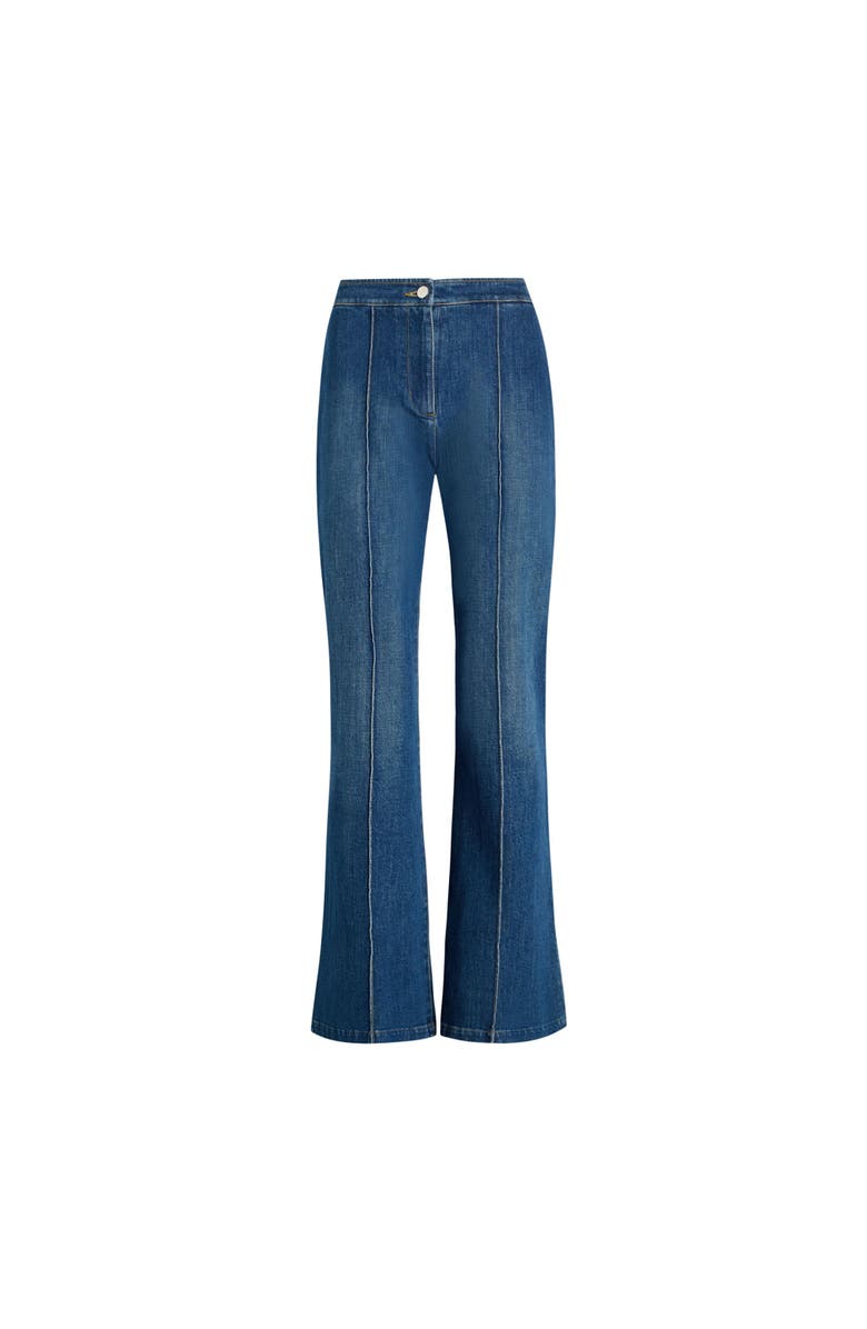 Callas Milano Lola Denim Flareleg Cropped Pant, Main, color, Indigo