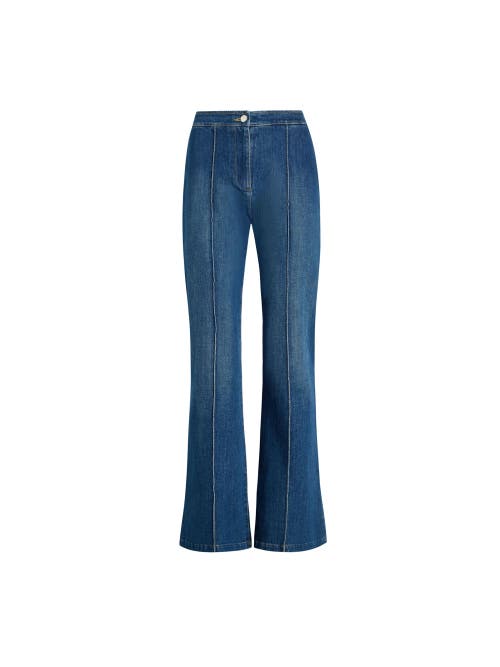 Callas Milano Lola Denim Flareleg Cropped Pant In Blue