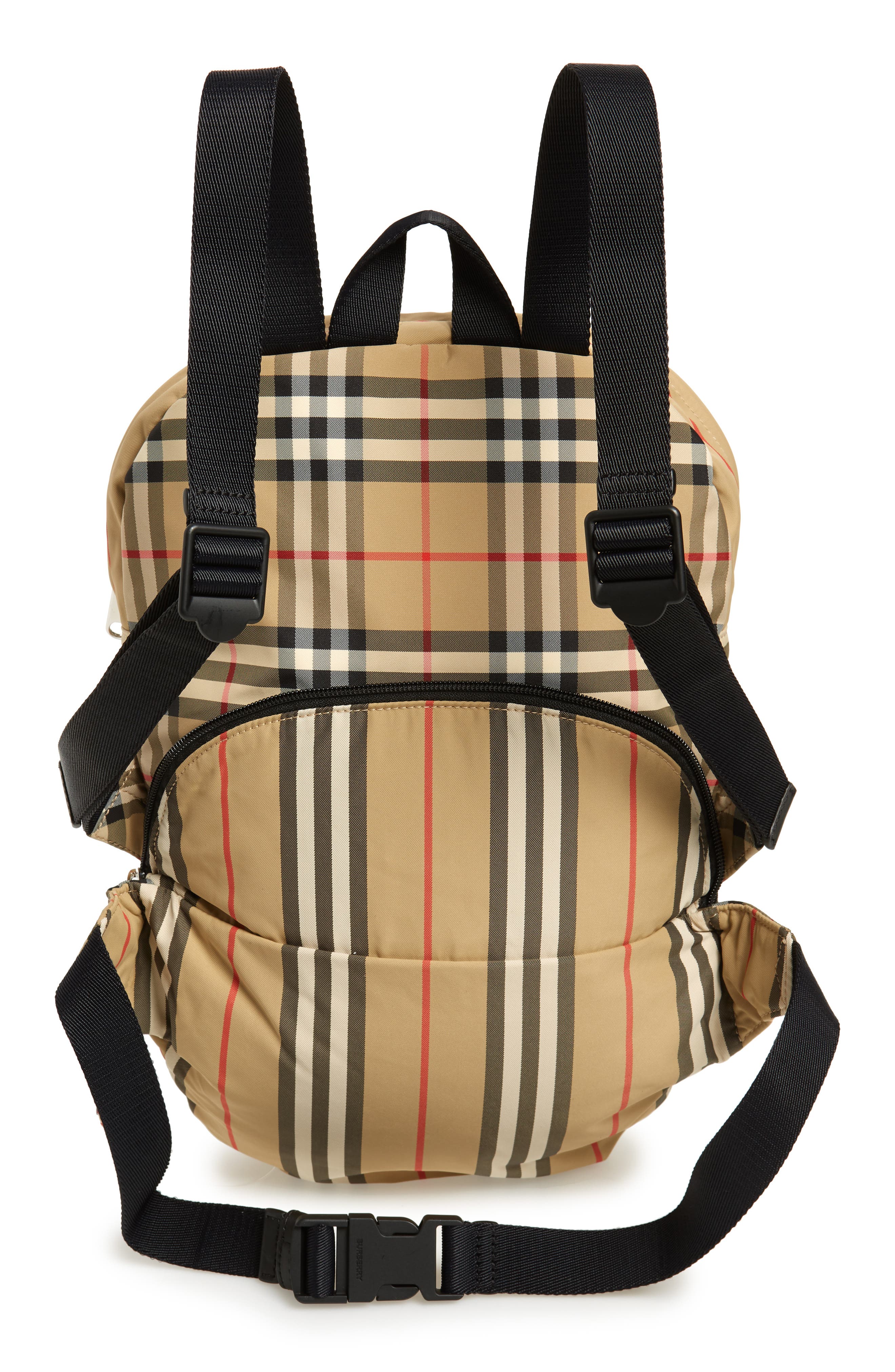 Burberry Rex Archive Check Convertible Belt Bag, Alternate, color, 