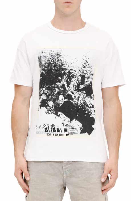 PURPLE BRAND Textured Inside Out Cotton Graphic T-Shirt