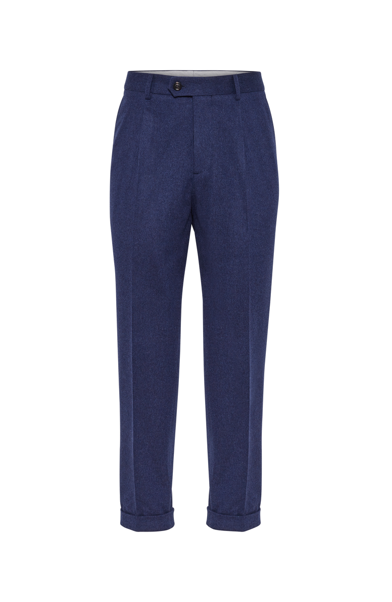 Brunello Cucinelli Flannel leisure fit trousers, Main, color, 