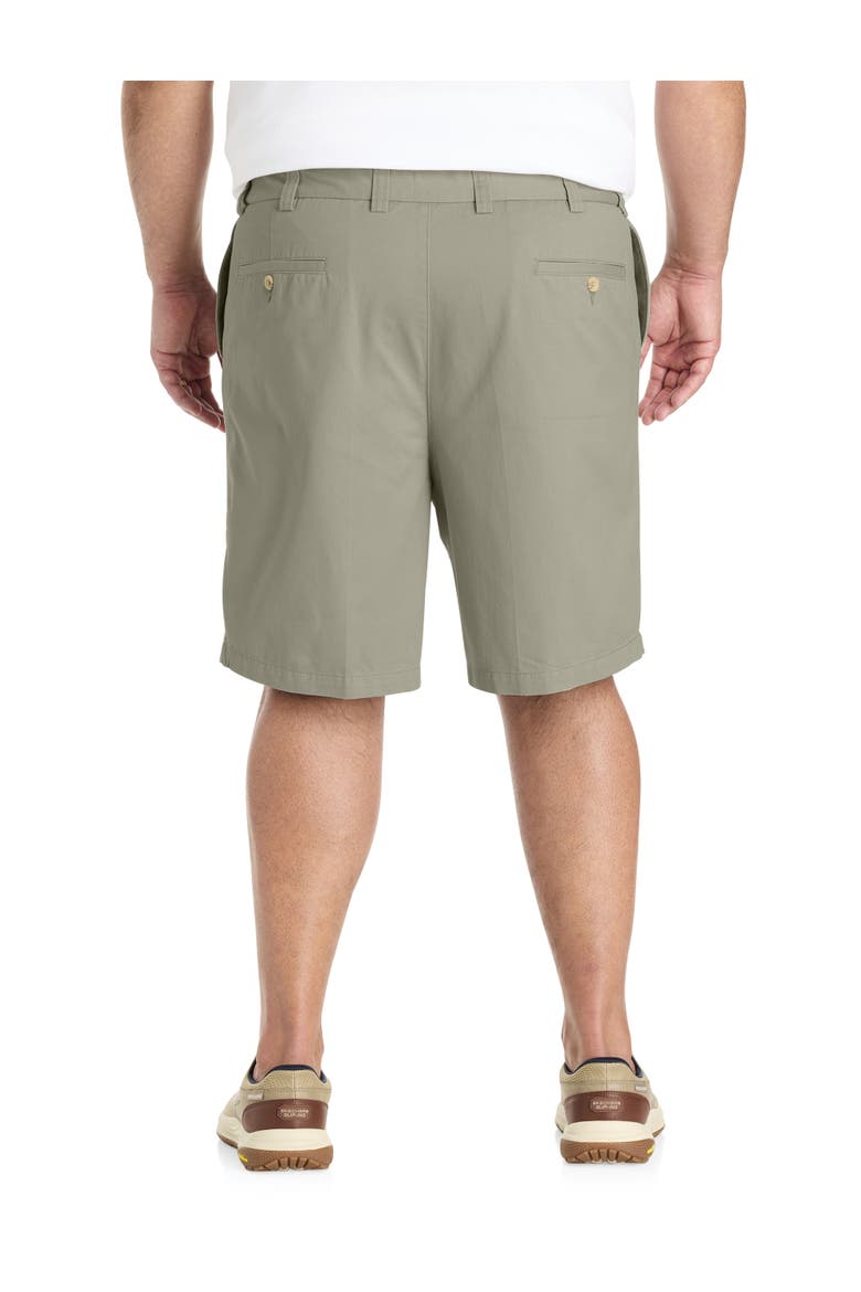 Big & Tall Waist-relaxer Pleated Shorts, Alternate, color, OLIVE