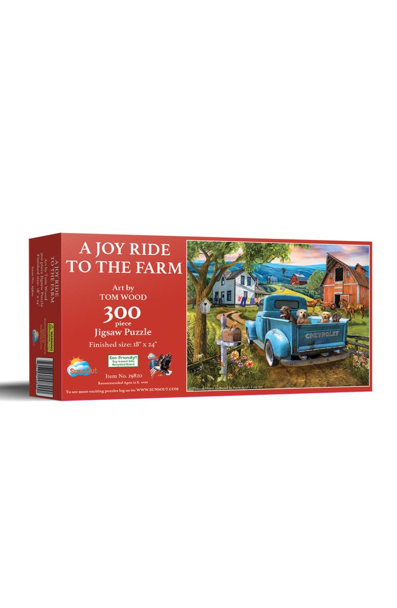 Sunsout A Joy Ride to the Farm 300 piece Jigsaw Puzzle for Adults, Main, color, Multicolor