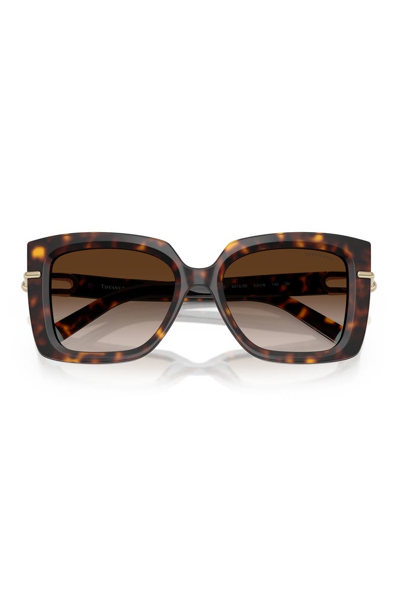 53mm Gradient Butterfly Sunglasses, Alternate, color, HAVANA / BROWN GRADIENT