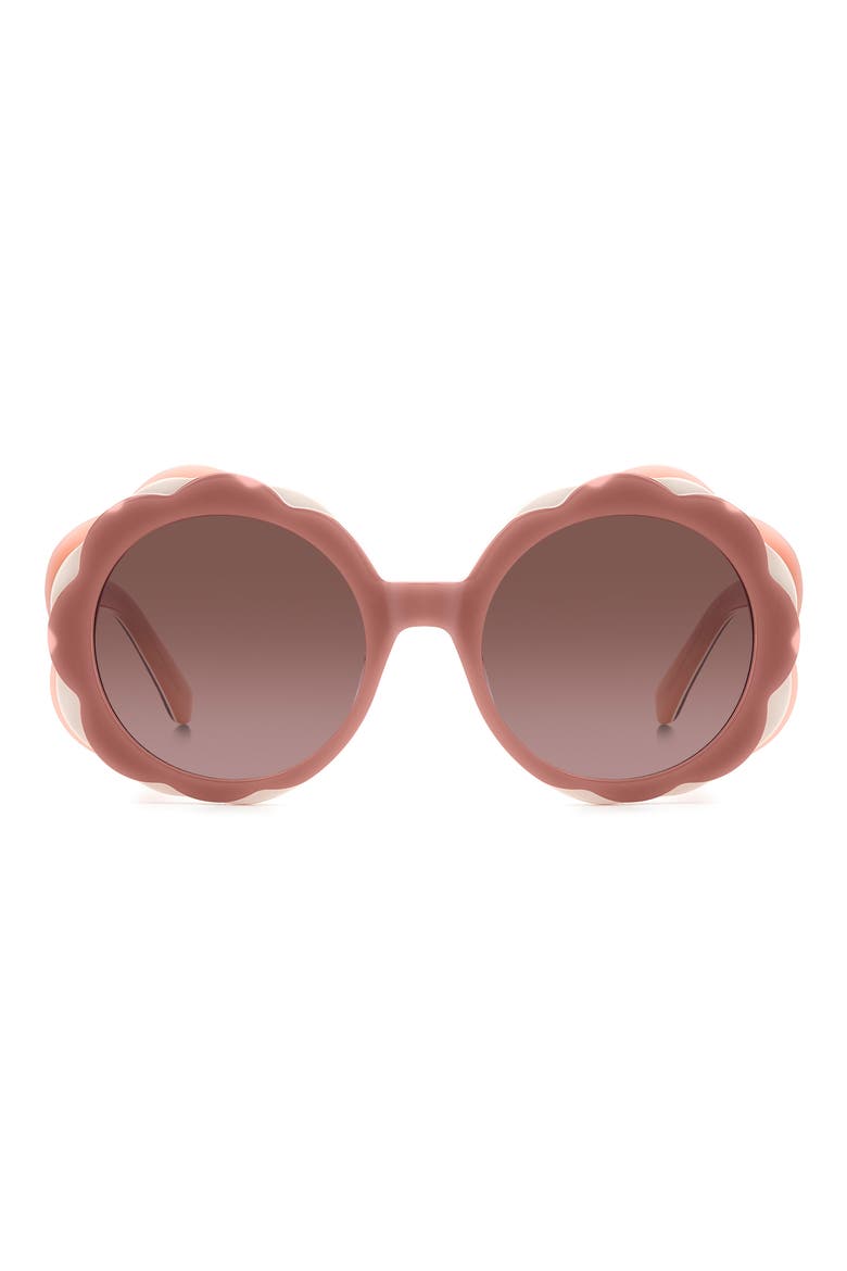 vivi 54mm round sunglasses, Main, color, PINK/ PINK