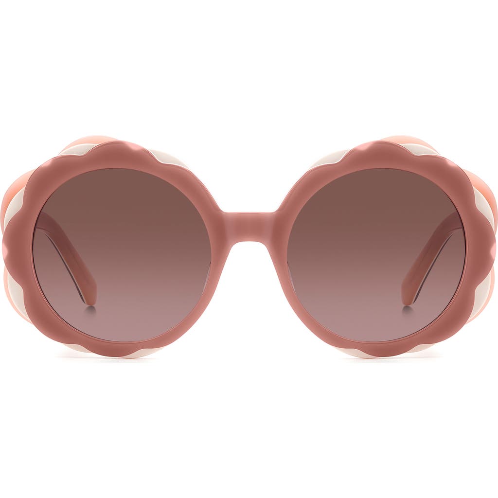 Kate Spade New York Vivi 54mm Round Sunglasses In Pink/pink