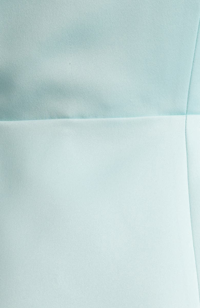 Delfi Collective Ivy Feather Trim Strapless Cocktail Minidress, Alternate, color, Mint