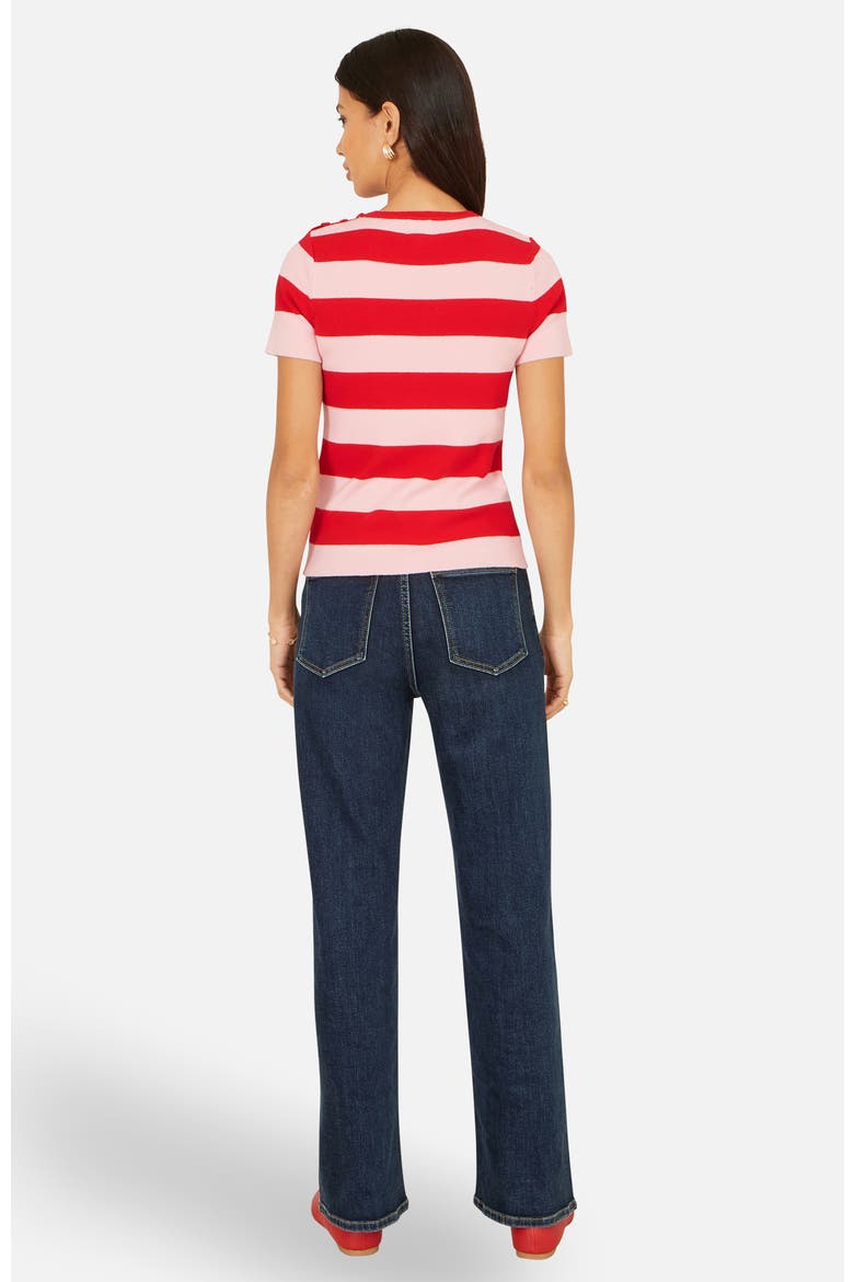 Block Stripe Knitted Top, Alternate, color, Red