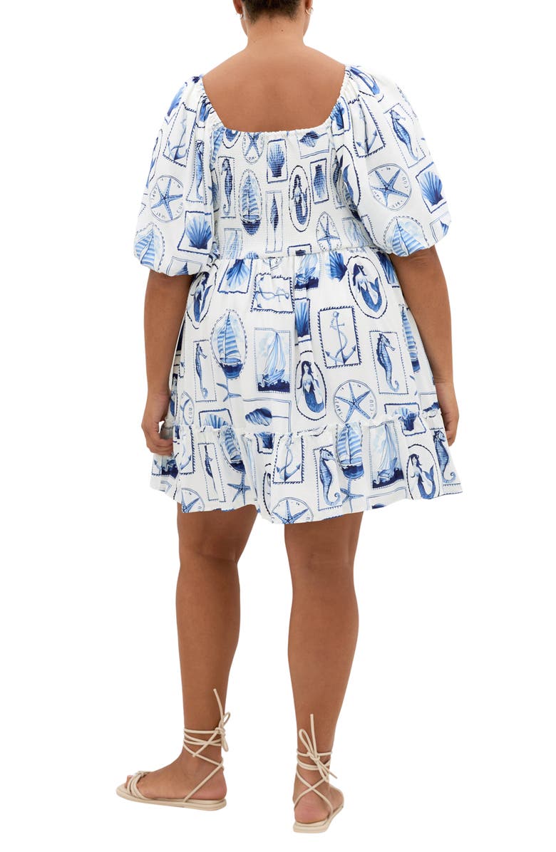 City Chic Giselle Allover Print Minidress, Alternate, color, 