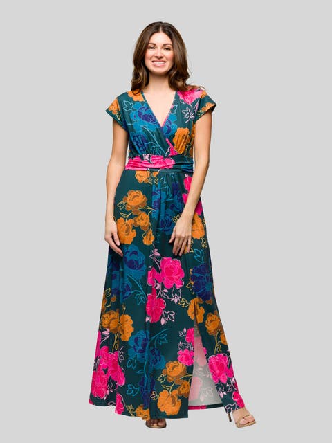 Sleeveless V-Neck Maxi Dress with Pocket Detail