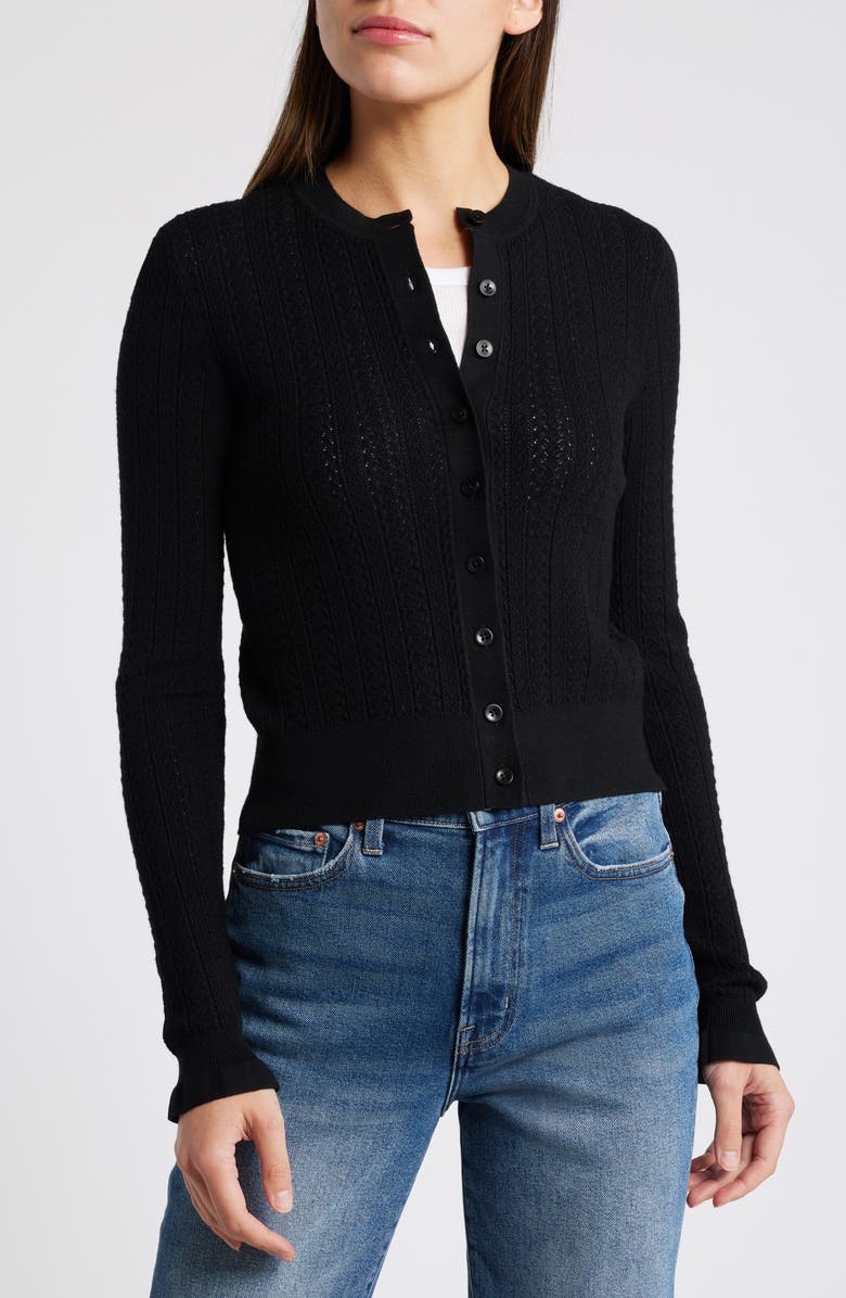 Madewell The Signature Open Knit Cardigan, Alternate, color,