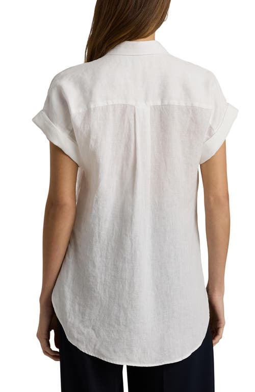 Polo Ralph Lauren Ss Lra St Short Sleeve Button Front Shirt In White