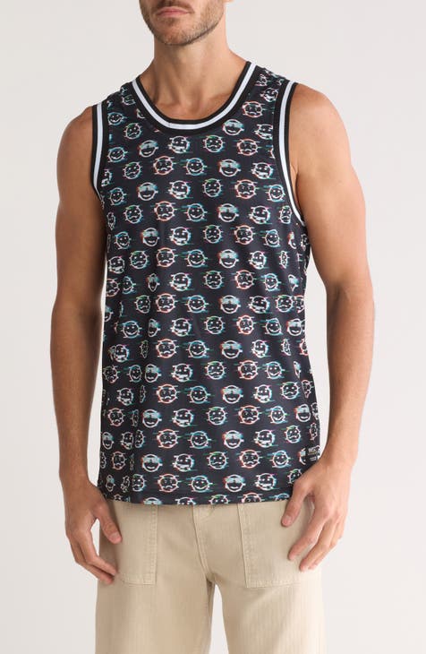 Emoji Glitch Basketball Tank Top