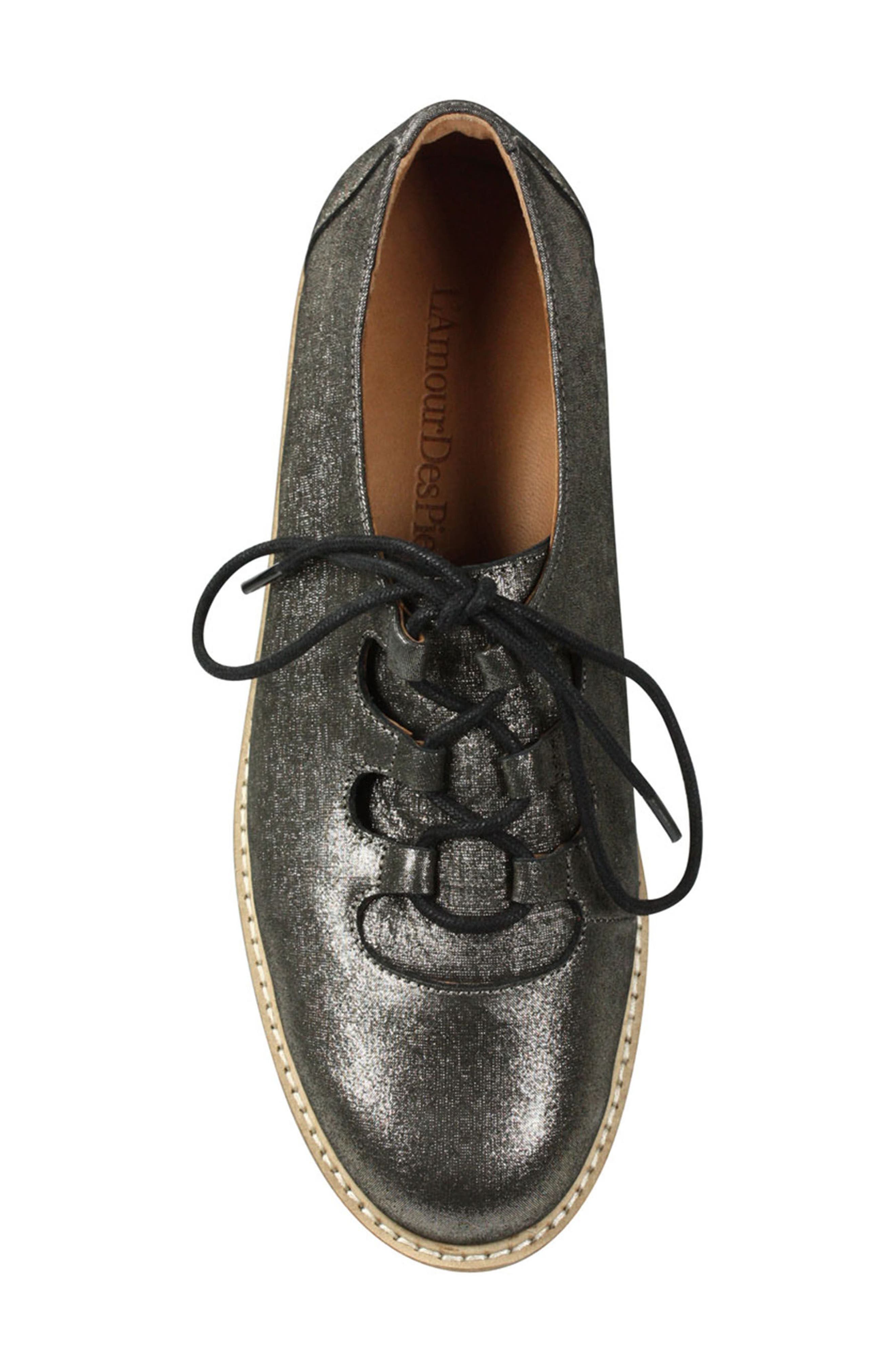 Ximena Loafer, Alternate, color, BLACK METALLIC LEATHER