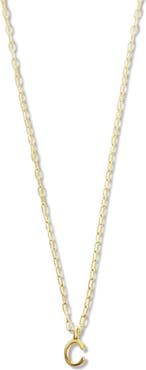 Argento Vivo Sterling Silver Initial Pendant Sterling Silver Paper Clip Chain Necklace