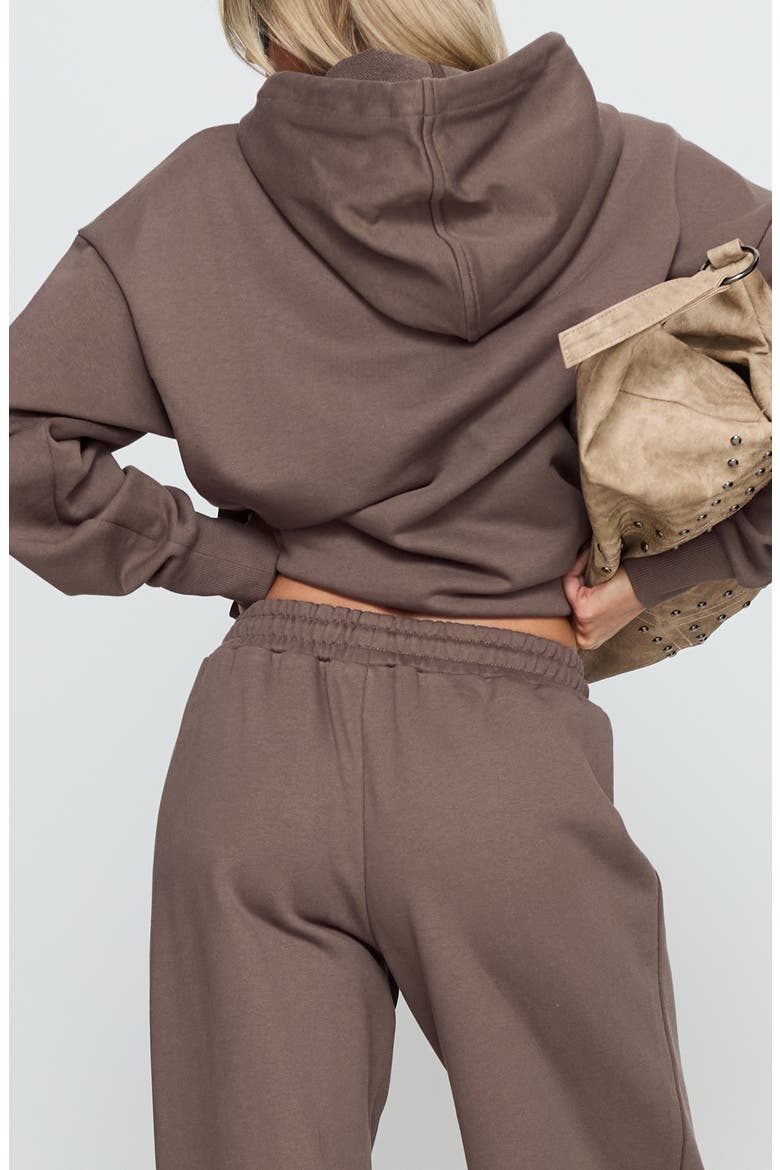All Day Cotton Zip Hoodie, Alternate, color, MOCHA