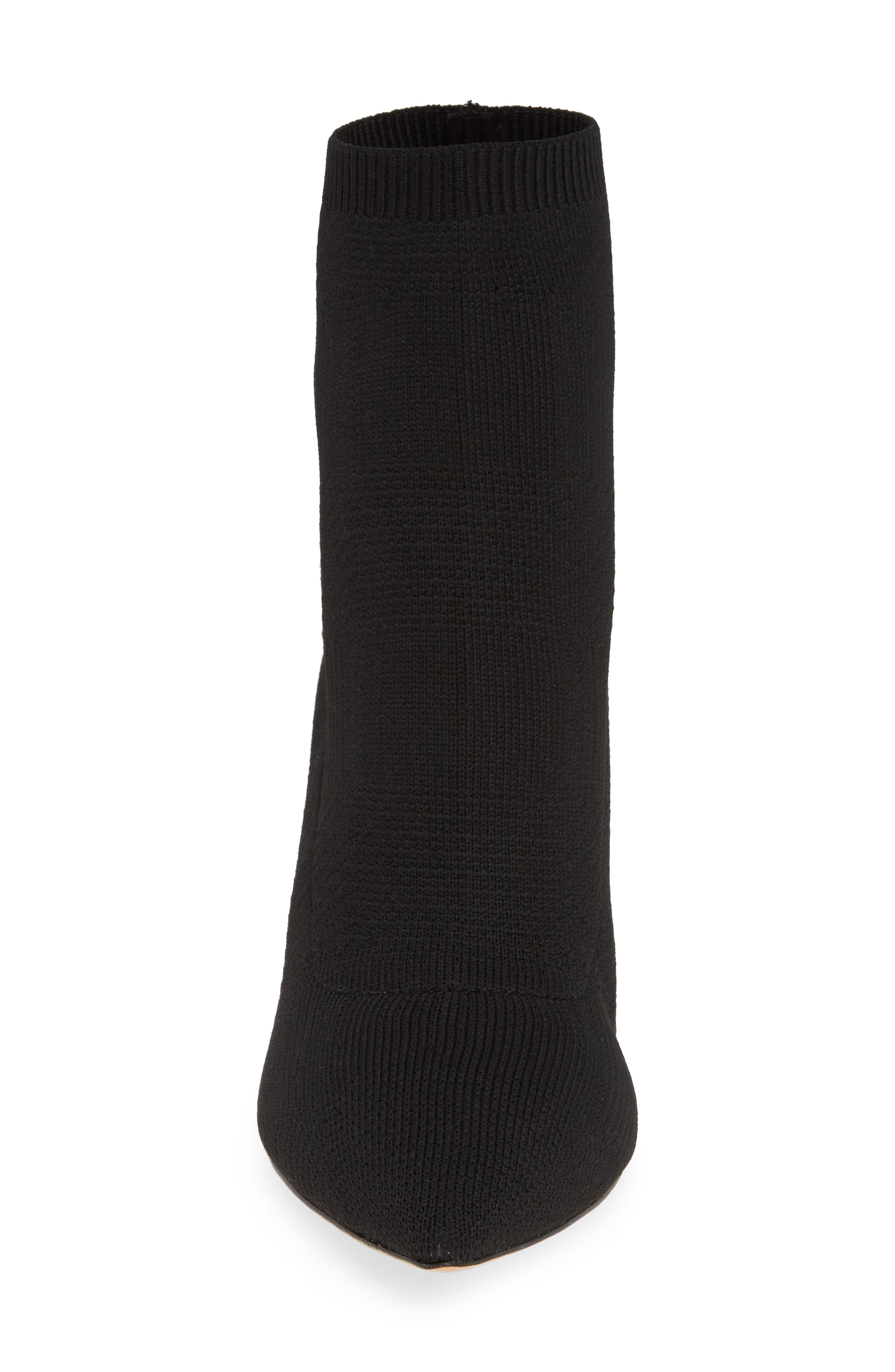 Nix Bootie (Nordstrom Exclusive), Alternate, color, BLACK KNIT