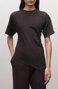 MANGO Asymmetric Fitted Cotton T-Shirt