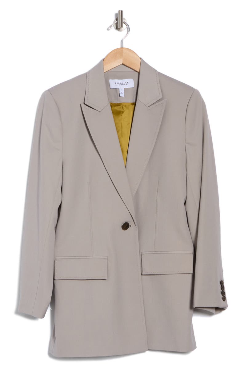 Derek Lam 10 Crosby Nico Single Breasted Jacket, Alternate, color, French Grey