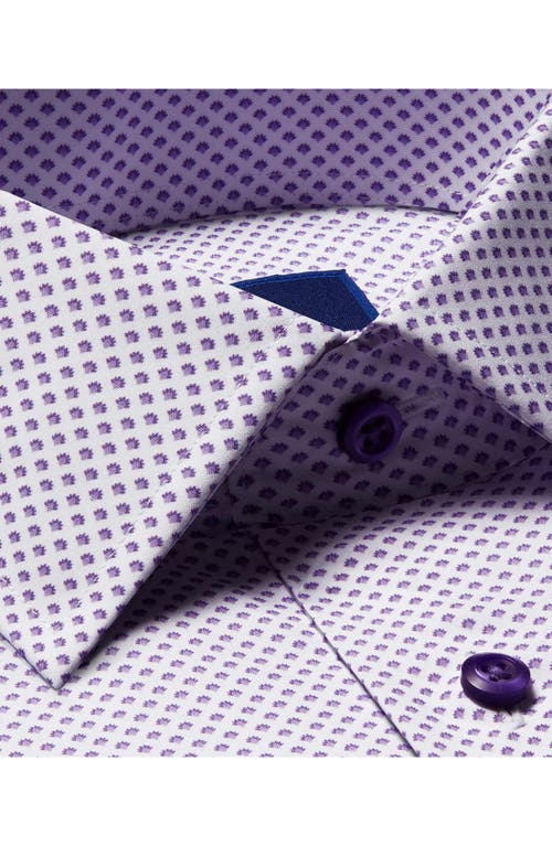 David Donahue Regular Fit Grid Cotton Dress Shirt In Blue