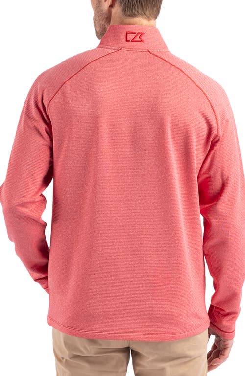Cutter & Buck Peshastin Fleece Half Zip Pullover In Red Heather