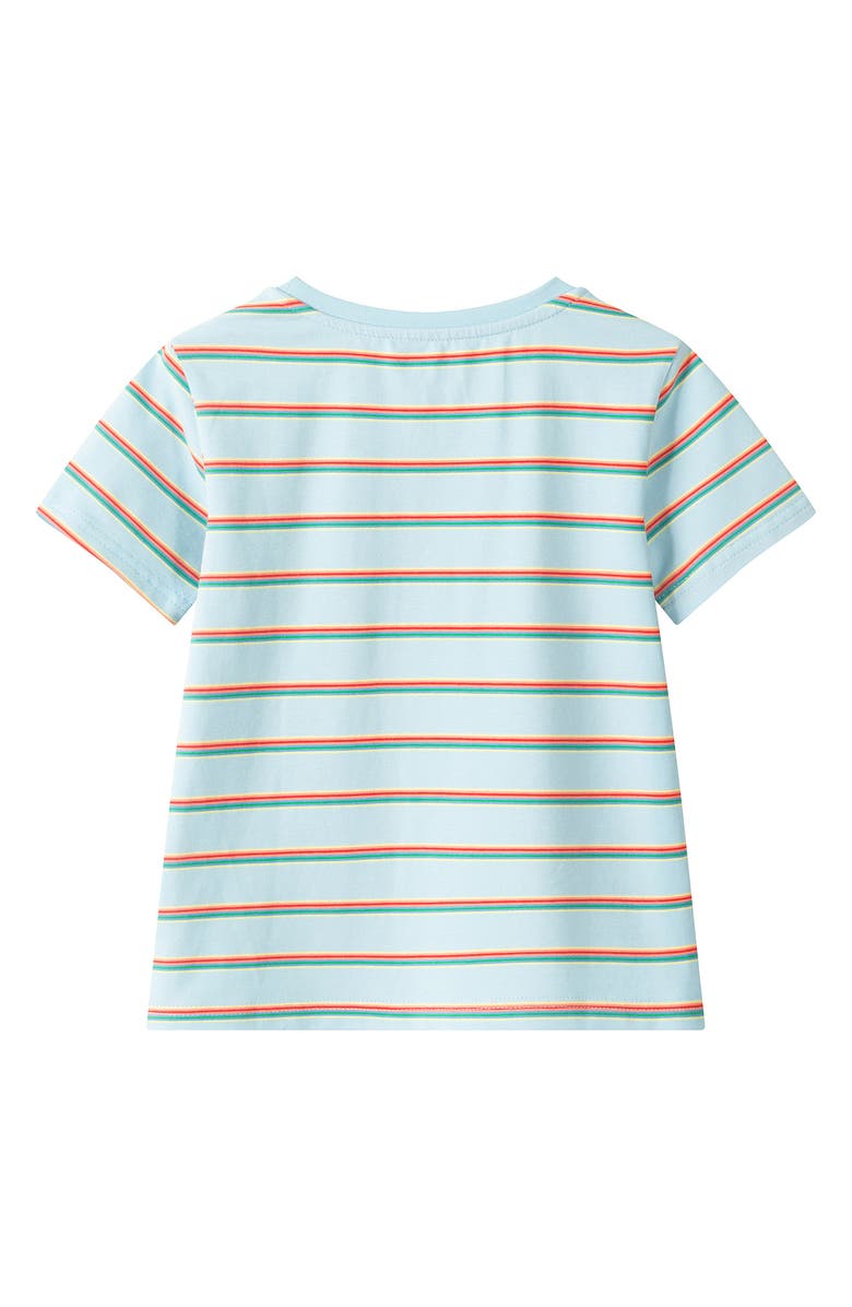 Andy & Evan Kids' Stripe Graphic Pocket T-Shirt, Alternate, color, Aqua