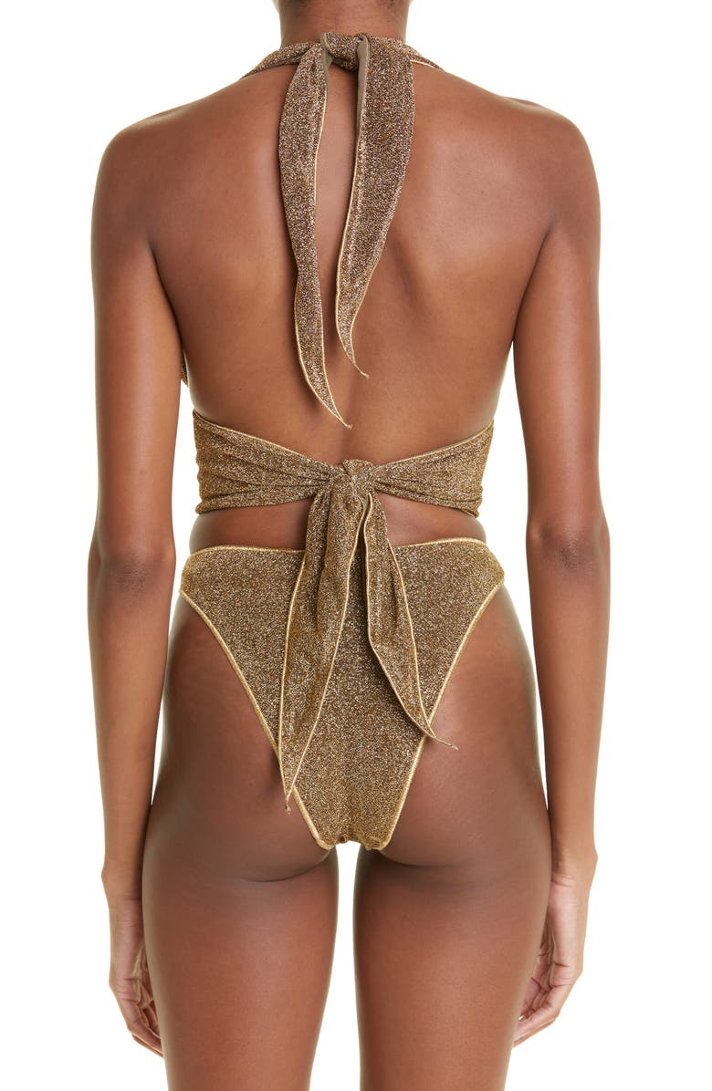 Oséree Lumière Halter Neck Two-Piece Swimsuit, Alternate, color, 
