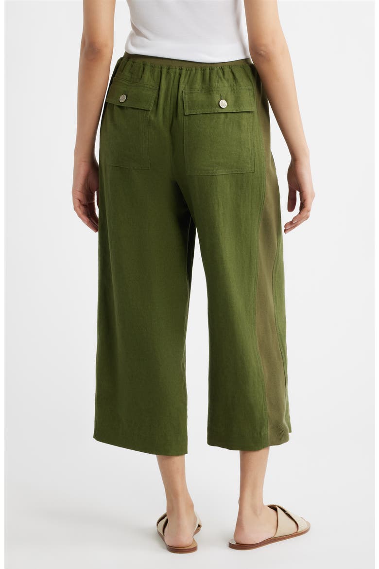 Patch Pocket Crop Drawstring Pants, Alternate, color, PINE