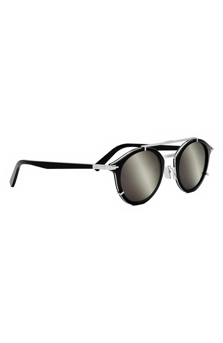 DIOR 'DiorBlackSuit R7U 50mm Round Sunglasses, Alternate, color, Matte Black / Smoke Mirror