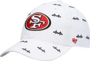 '47 Women's '47 White San Francisco 49ers Team Confetti Clean Up Adjustable Hat