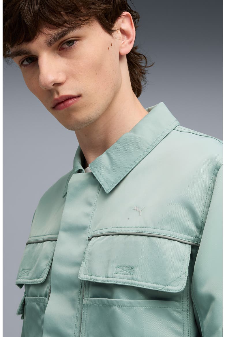 Special Items PUMA Gear Nylon Twill Jacket, Alternate, color, LIGHT MOSS