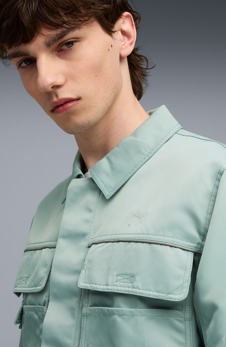 PUMA Special Items PUMA Gear Nylon Twill Jacket, Alternate, color, Light Moss