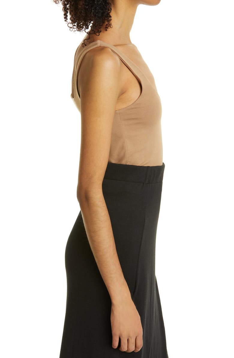 Vince Square Neck Stretch Tank Top, Alternate, color, Dark Hazel