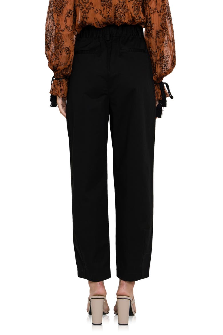 High Waist Pleated Trousers, Alternate, color, BLACK