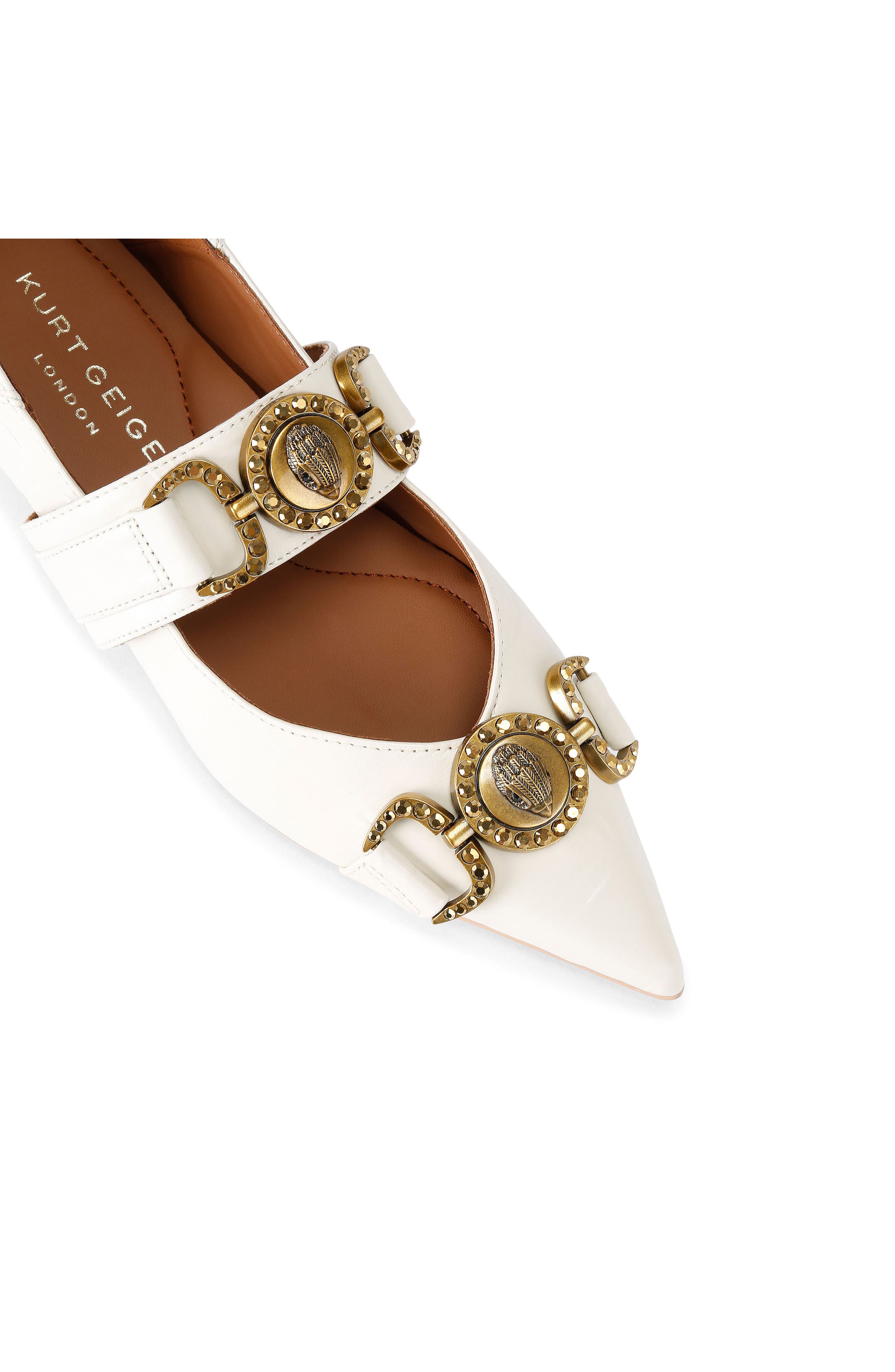 Kurt Geiger London Mansion Pointed Toe Mary Jane Flat, Alternate, color, Natural