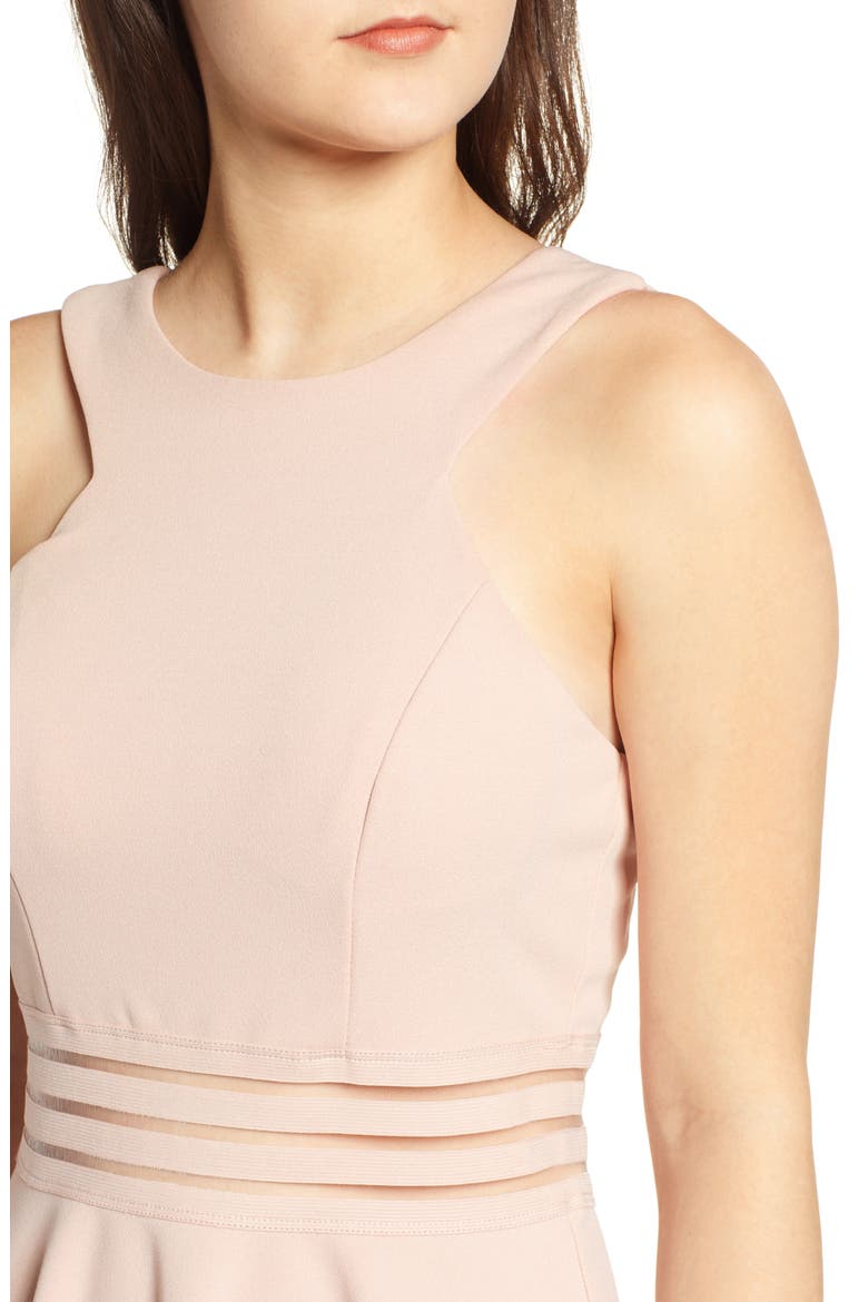 Scuba Skater Dress, Alternate, color, DUSTY ROSE