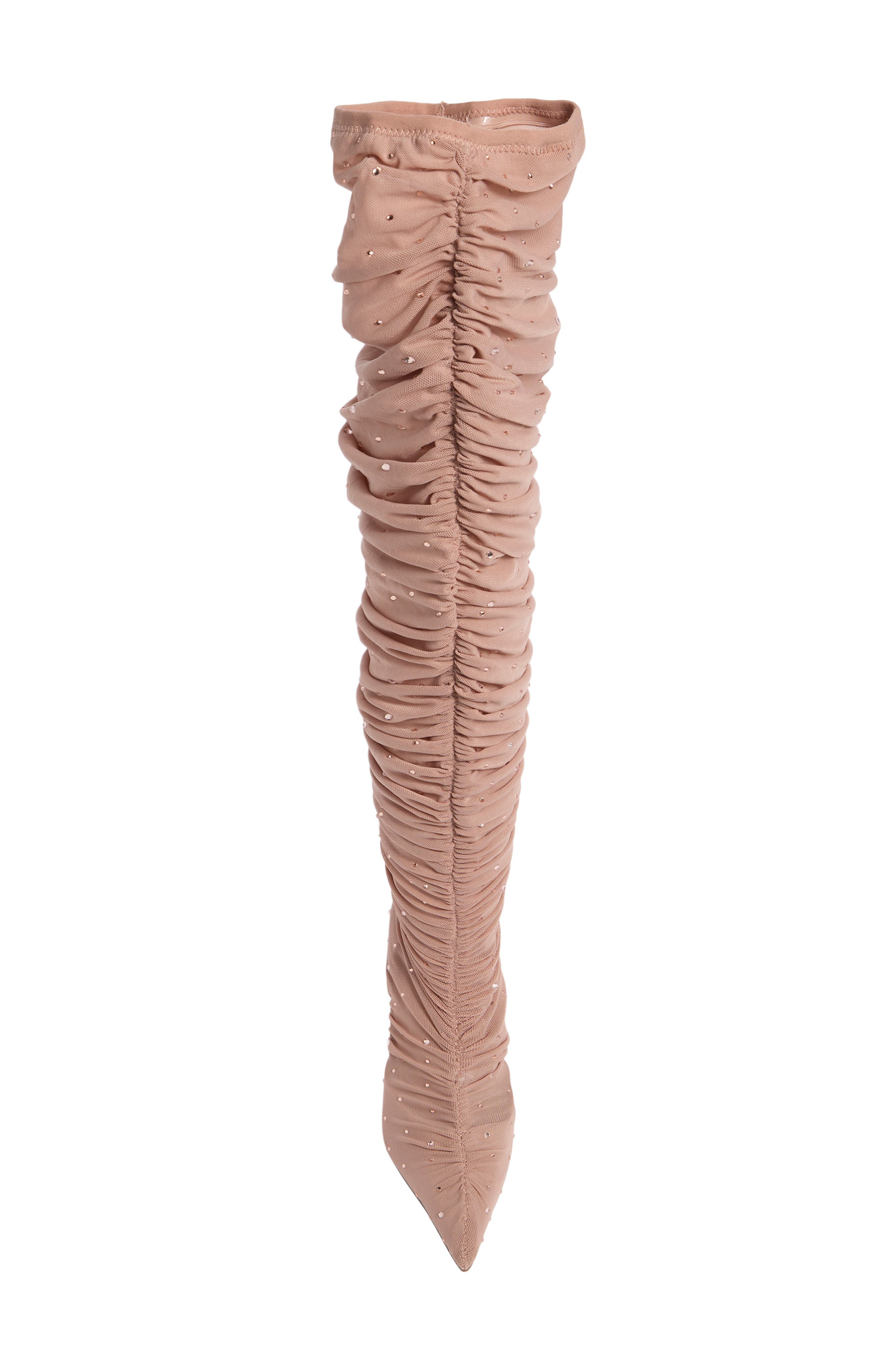Rashida Sheer Mesh Over the Knee Boot, Alternate, color, BLUSH MESH