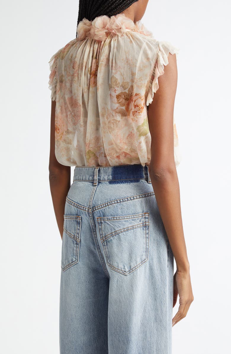 Zimmermann Frilled Cap Sleeve Top, Alternate, color, 