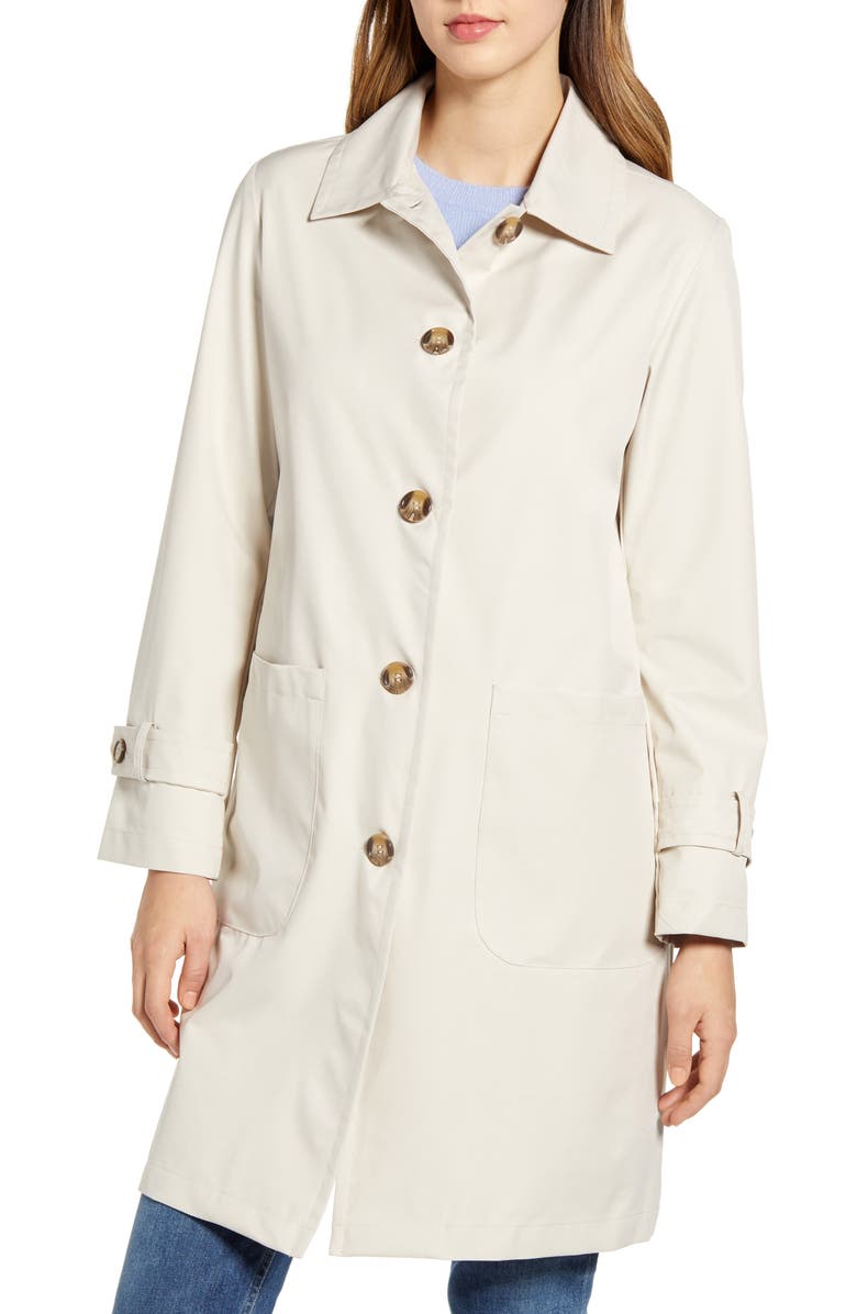 Bernardo Single Breasted Raincoat, Alternate, color, 