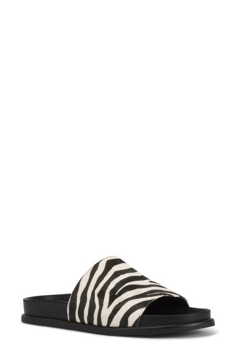 Effie Genuine Calf Hair Slide Sandal (Women)