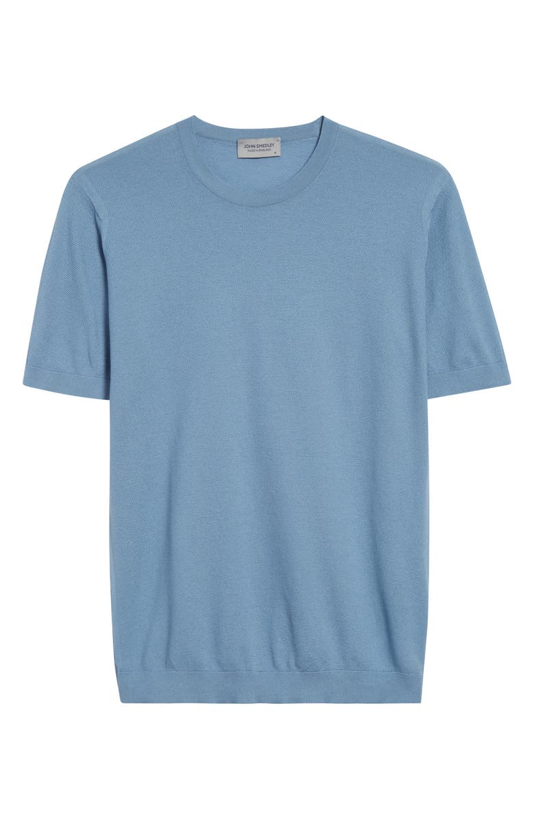 John Smedley Park Cotton Piqué T-Shirt, Alternate, color, Sea Glass