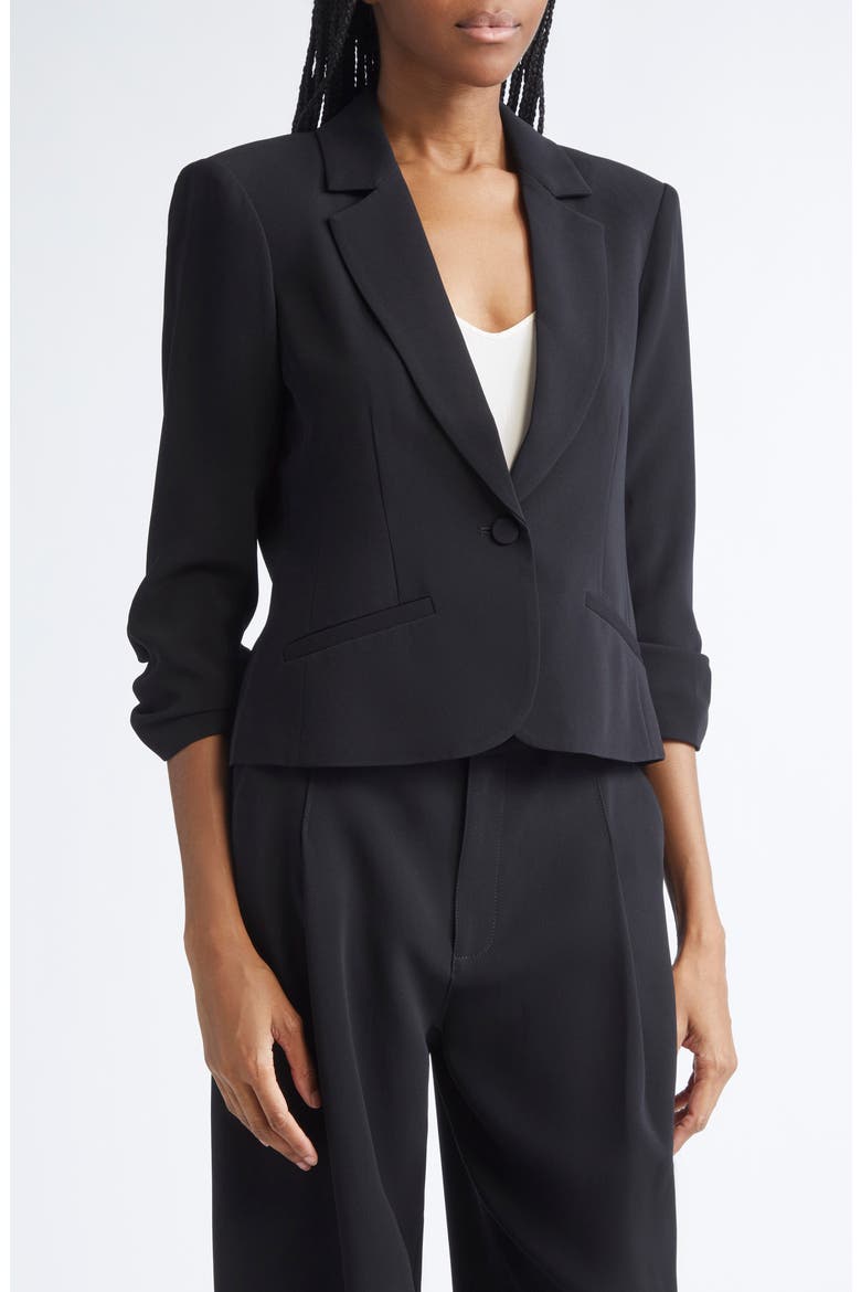 Le Petit Khloe Crop Blazer, Main, color, BLACK