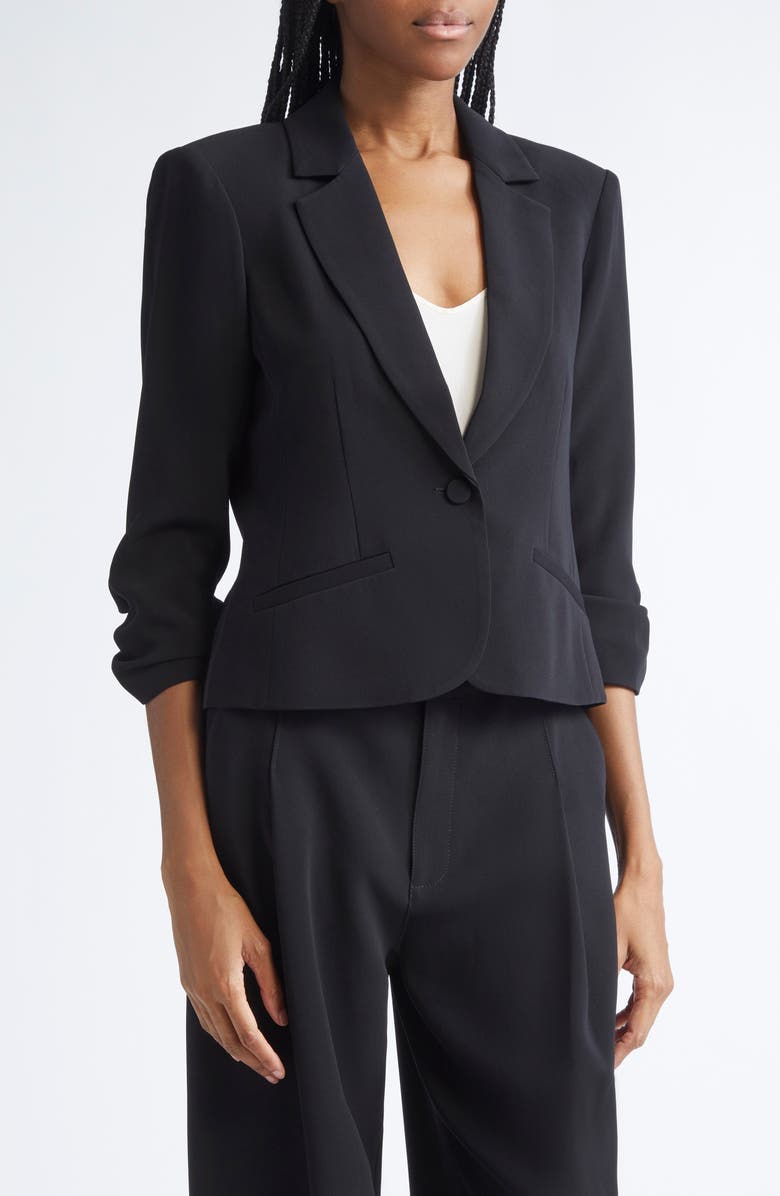 Cinq à Sept Le Petit Khloe Crop Blazer, Main, color, Black