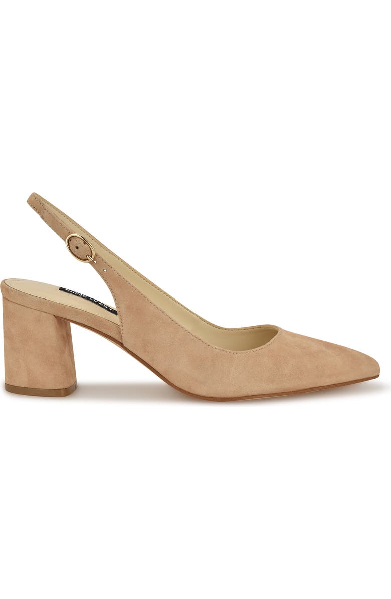 Nine West Kamsee Slingback Pointed Toe Pump, Alternate, color, Light Natural