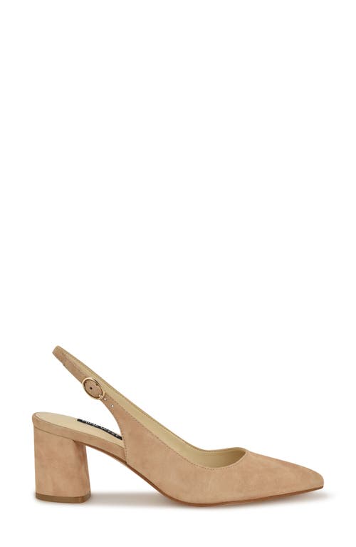 Nine West Kamsee Slingback Pointed Toe Pump In Light Natural
