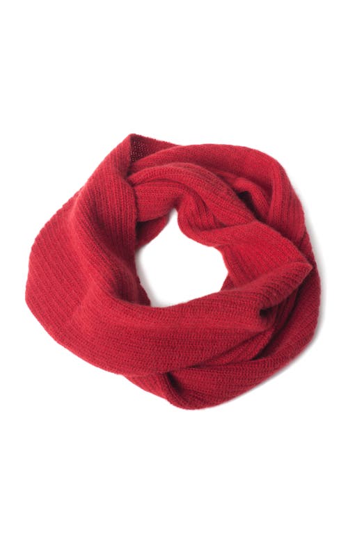 Portolano Cashmere Infinity Scarf In Red