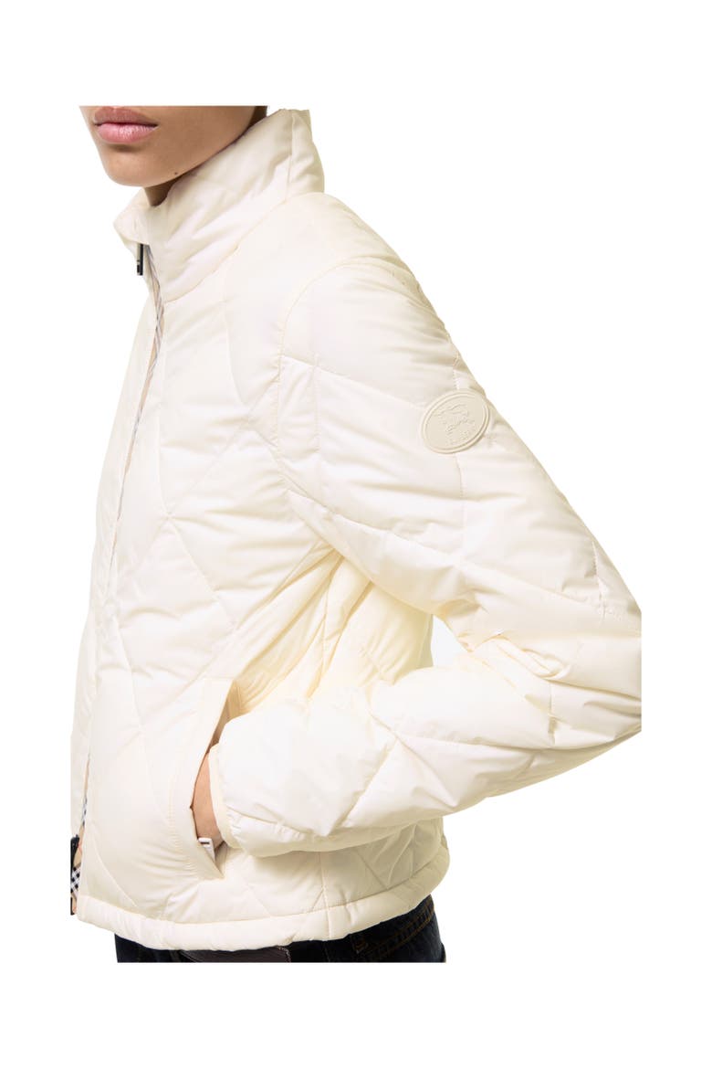 Packable Quilted Nylon Bramford Jacket, Alternate, color, Tundra white